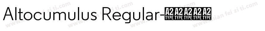 Altocumulus Regular字体转换